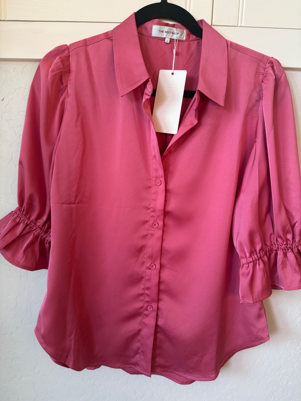 Noli CINDY RUFFLE SLEEVE BLOUSE - PETAL PINK